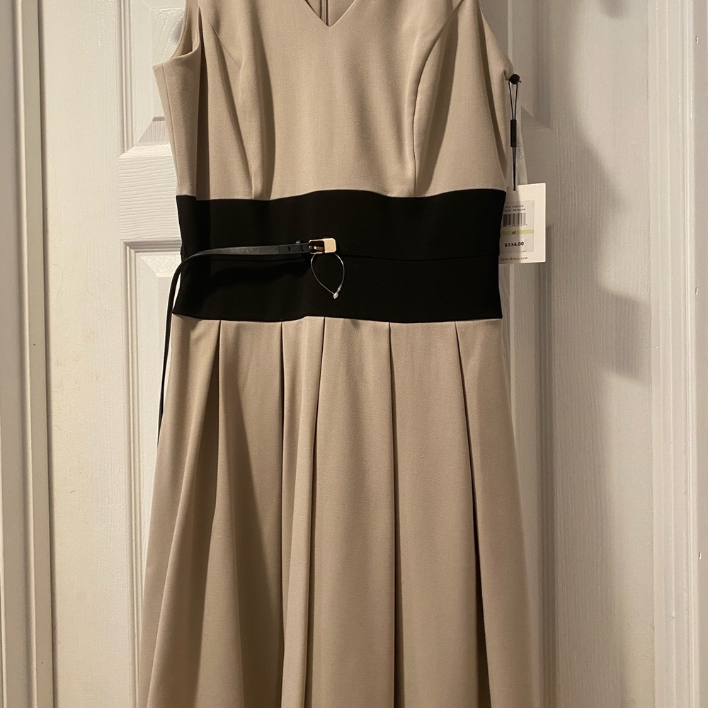 Ladies Sz P4 Calvin Klein Sleeveless Dress NWT